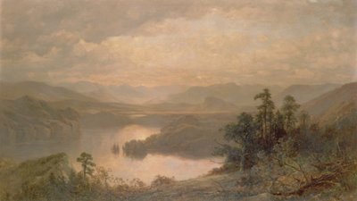 Lago Placid y las montañas Adirondack desde Whiteface, 1878 de James David Smillie